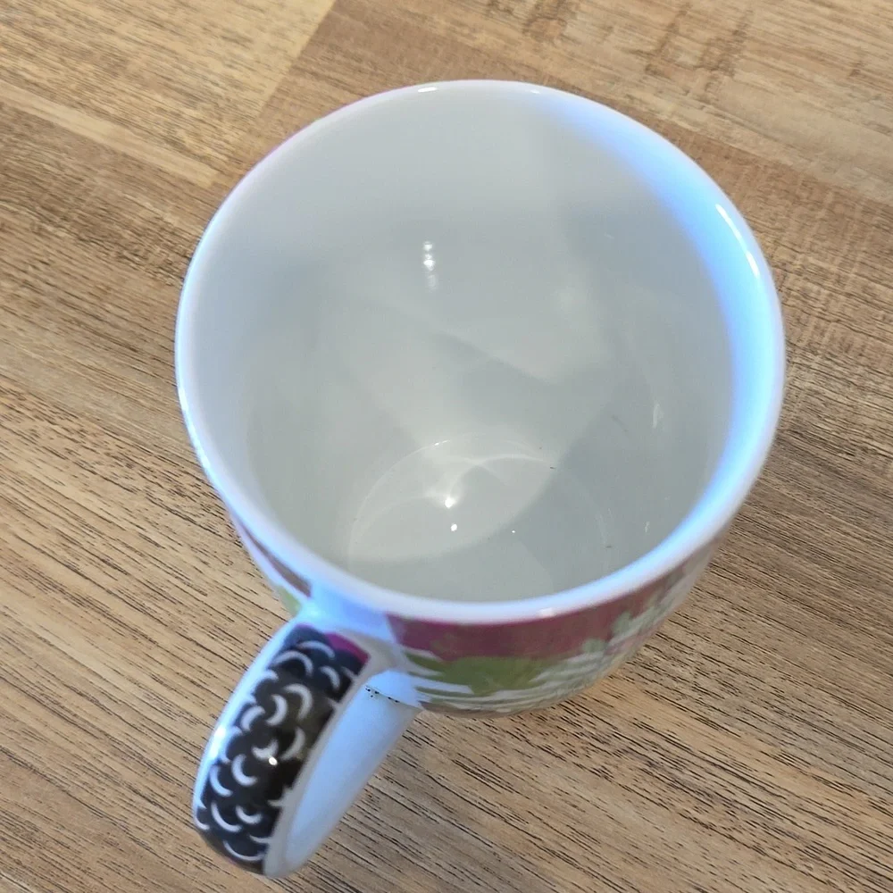 Pier 1 Imports Porcelain Floral Mug Cup